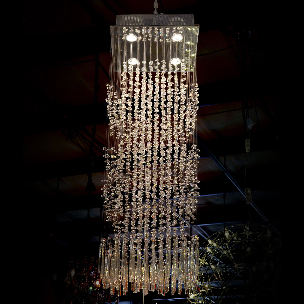 AFD Crystal Column Chandelier Lighting AFD Clear 