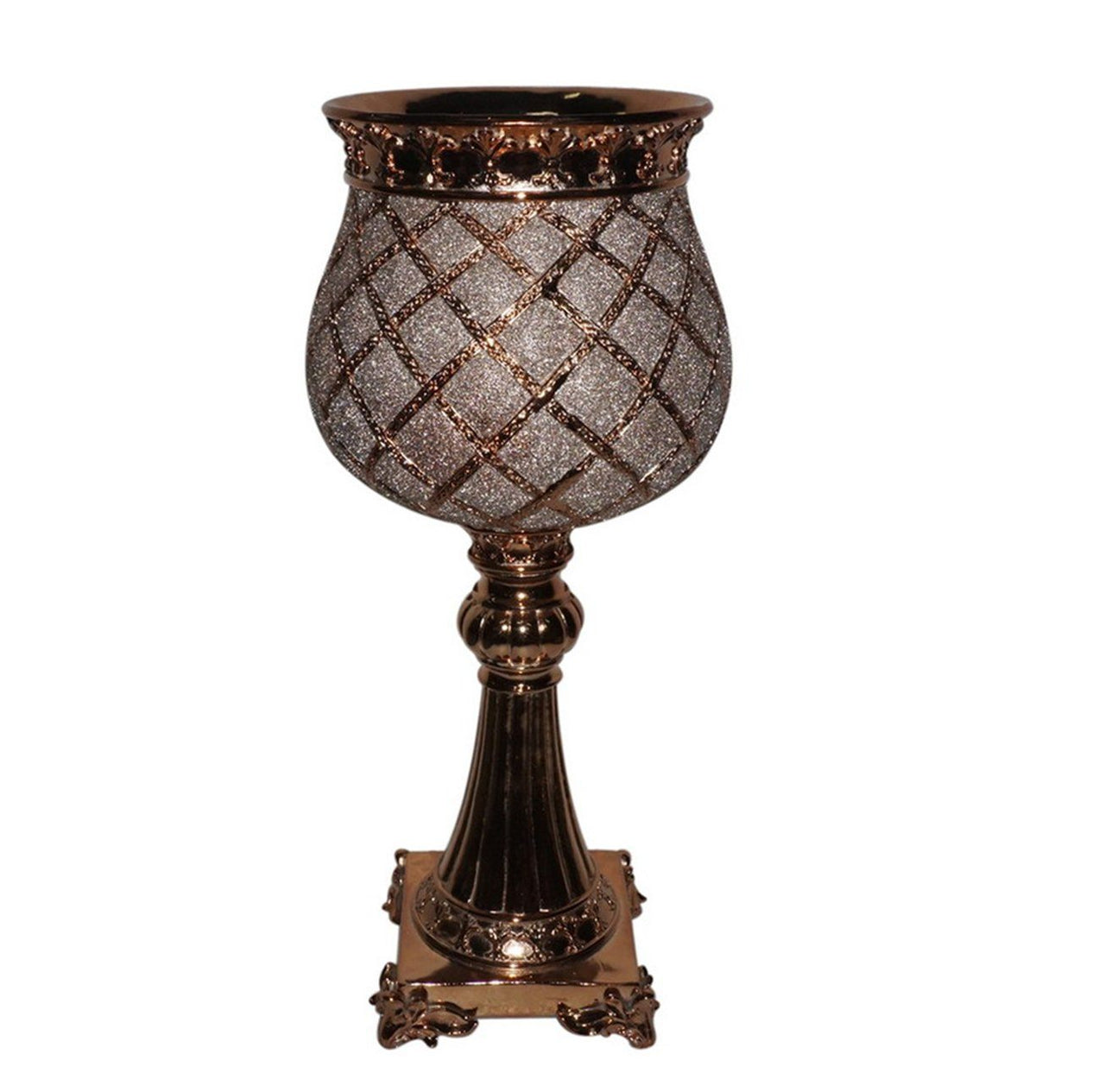 AFD Rose Diamonite Hurricane Vase Décor AFD Multi-Colored 