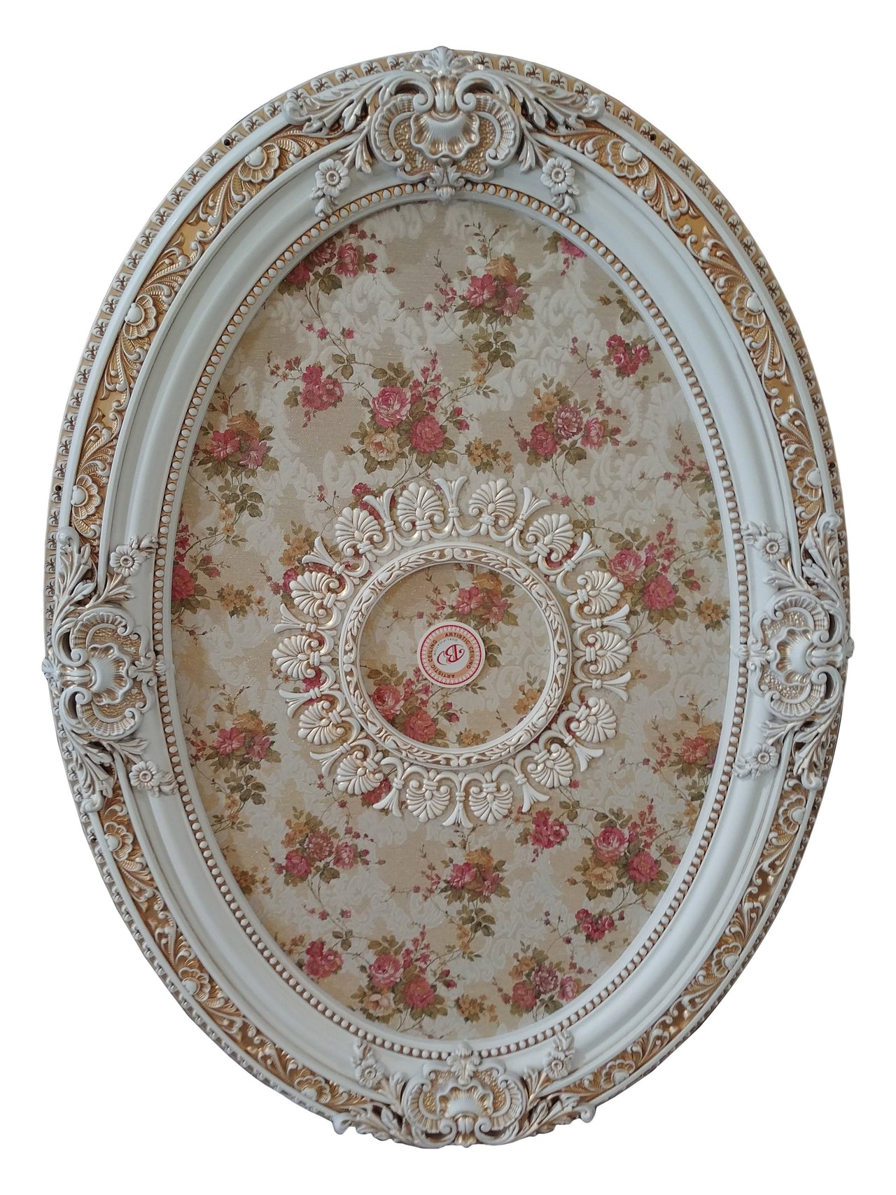 AFD French Foliate Oval Chandelier Ceiling Medallion Medallions AFD Multi-Colored 