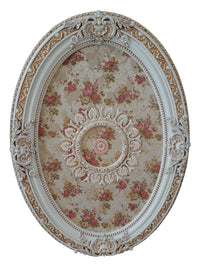 Thumbnail for AFD French Foliate Oval Chandelier Ceiling Medallion Medallions AFD Multi-Colored 