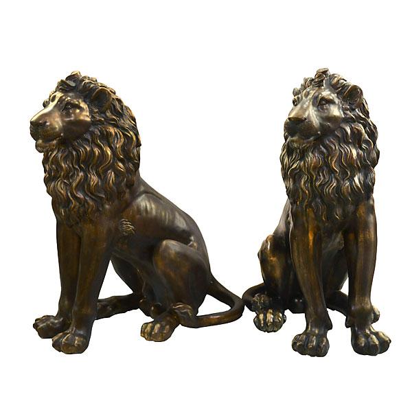 AFD Burnished Lion Large Set of 2 Décor AFD Bronze 