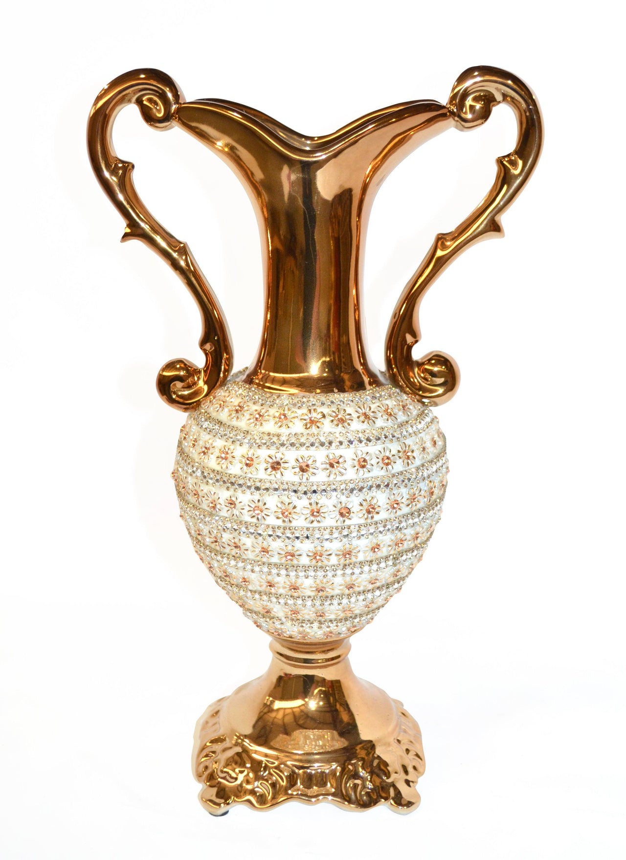 AFD Amber Floral Trophy Vase Décor AFD Multi-Colored 
