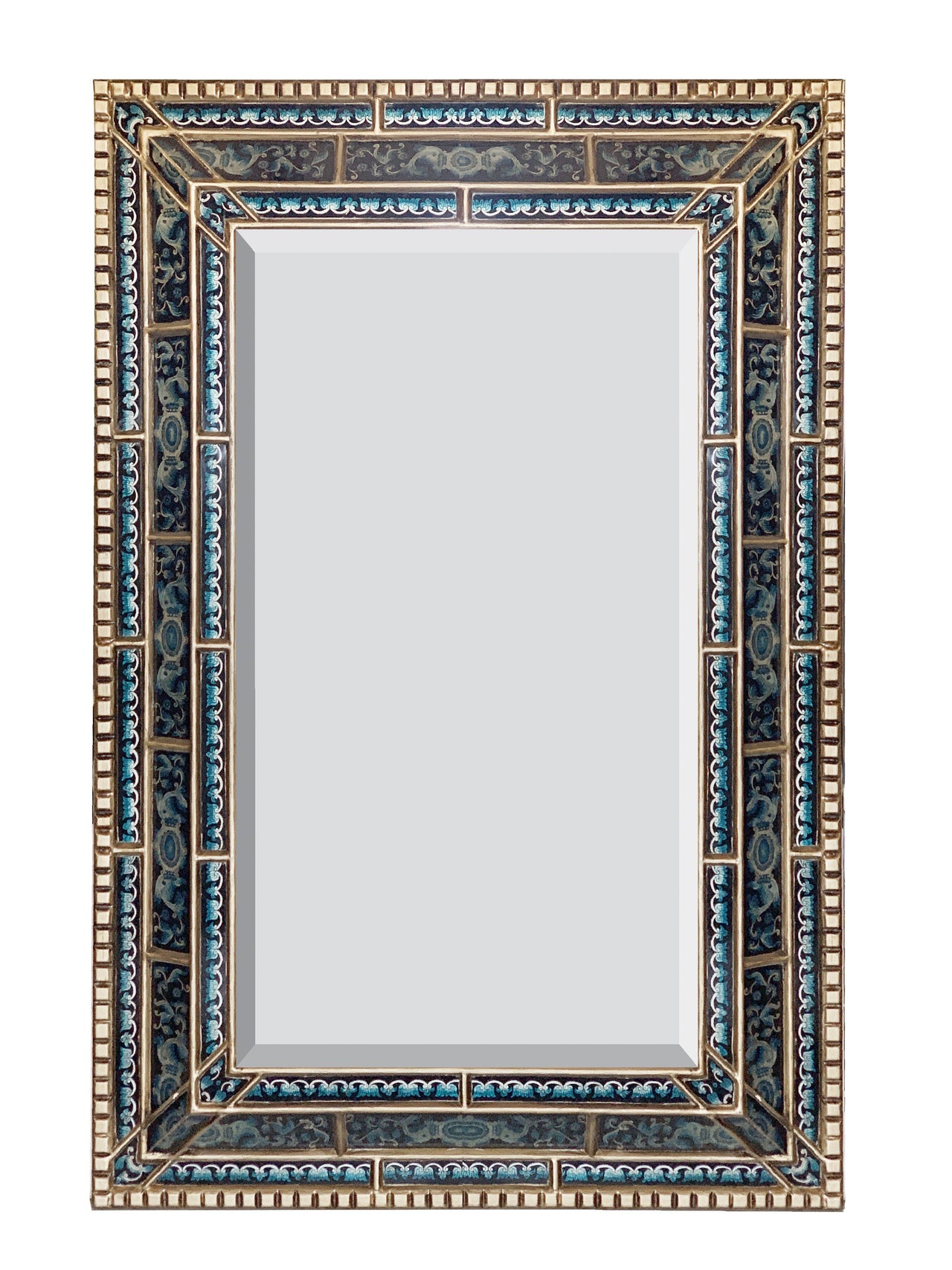 AFD Peruvian Painted Glass Argento Mirror Mirrors AFD Multi-Colored 