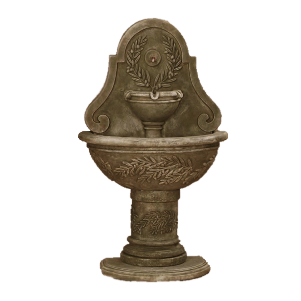 Oliva Floor-Wall Outdoor Cast Stone Garden Fountain Fountain Tuscan 