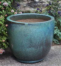 Thumbnail for Campania International Glazed Terra cotta Sem Planter Urn/Planter Campania International 