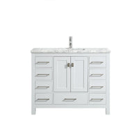 Thumbnail for Eviva London 48″ x 18″ Transitional Bathroom Vanity w/ White Carrara Top Vanity Eviva White 
