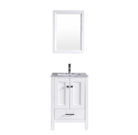 Thumbnail for Totti Shaker 24″ Transitional Bathroom Vanity with White Carrera Countertop Vanity Eviva White 