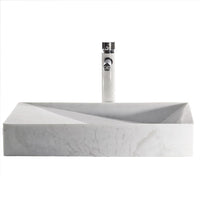 Thumbnail for Eviva Slope 21 in. White Carrara Marble Vessel Sink Bathroom Vanity Eviva 