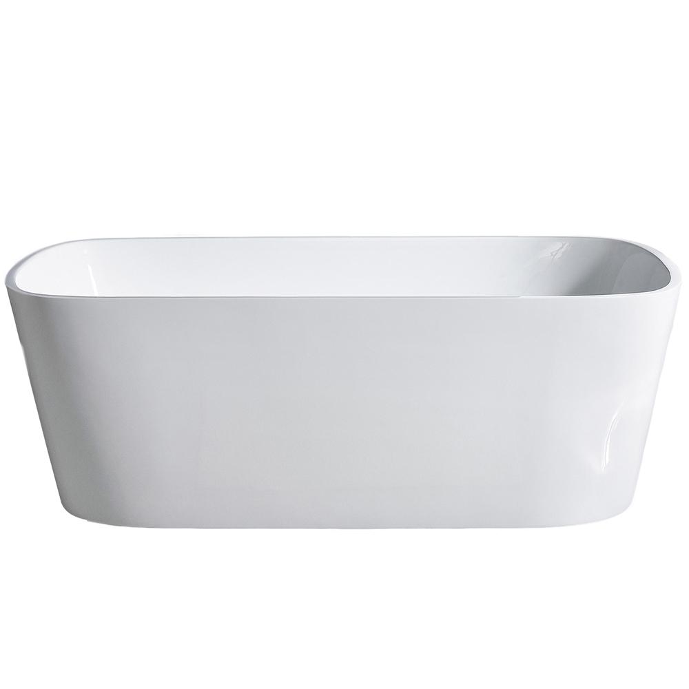 Eviva Aria Freestanding 67 in. Acrylic Bathtub in White Bathroom Vanity Eviva 