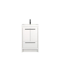 Thumbnail for Eviva Grace 30 in. White Bathroom Vanity with White Integrated Acrylic Countertop Vanity Eviva White 