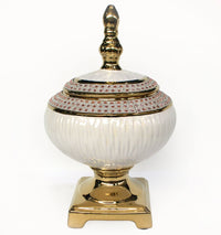 Thumbnail for AFD White Porcelain Cask with Jewels Boxes AFD White, Gold, Blush 