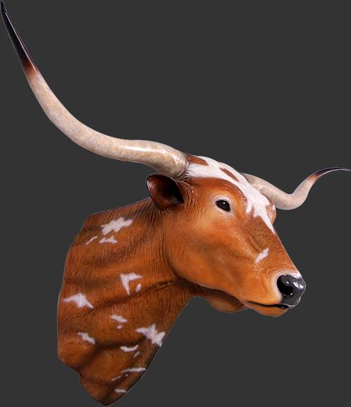 AFD Texas Longhorn Wall Mount Statuary AFD Multi-Colored 