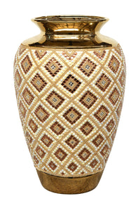 Thumbnail for AFD Tartan Jeweled Vase Décor AFD Multi-Colored 