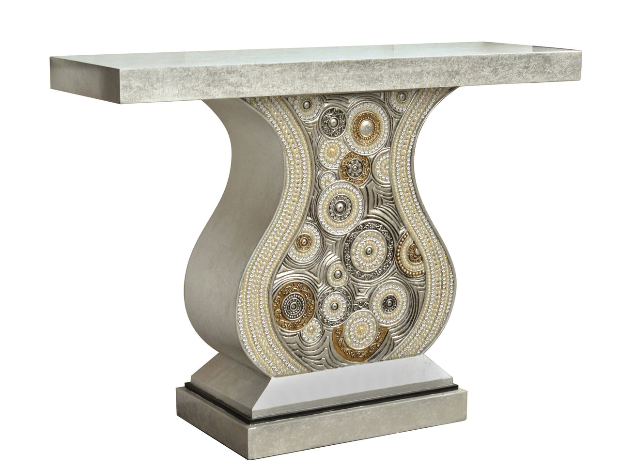 AFD Isochromatic Silver Console Tables AFD Multi-Colored 