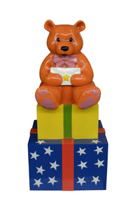Thumbnail for AFD Teddy Bear on Presents Statuary AFD Multi-Colored 