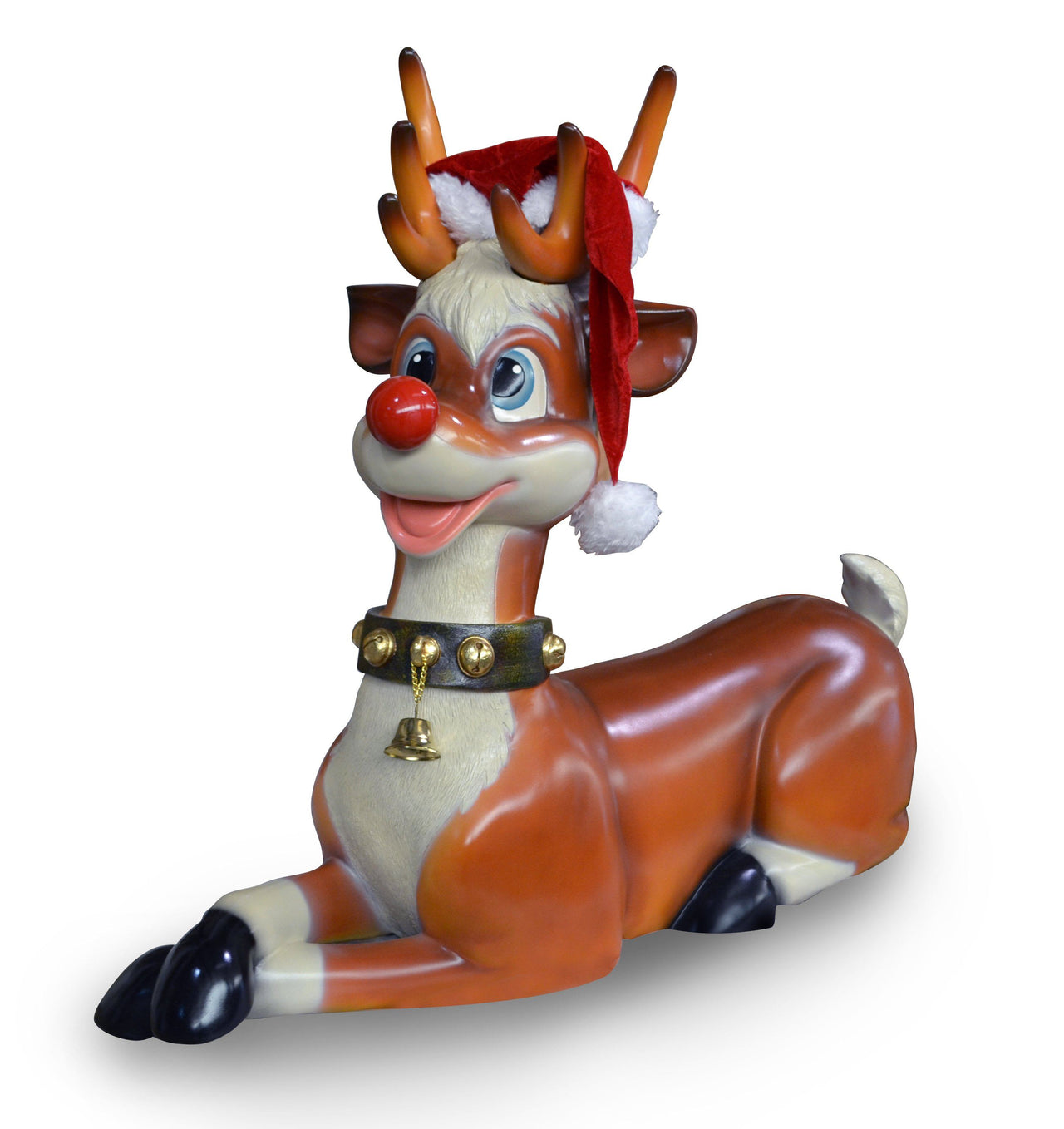 AFD Funny Reindeer Lying Down Statuary AFD Multi-Colored 