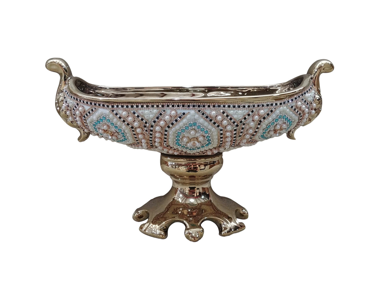 AFD Moroccan Pedestal Tureen Urns AFD Multi Colored 