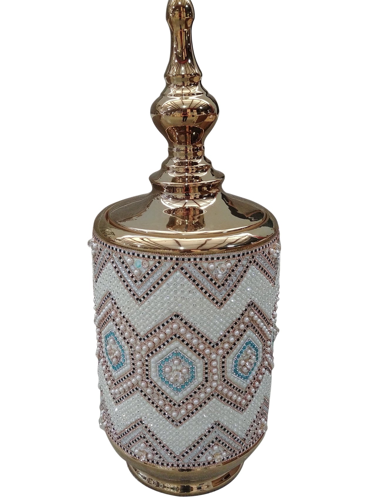 AFD Moroccan Jar with Lid Urns AFD MULTI COLORED 
