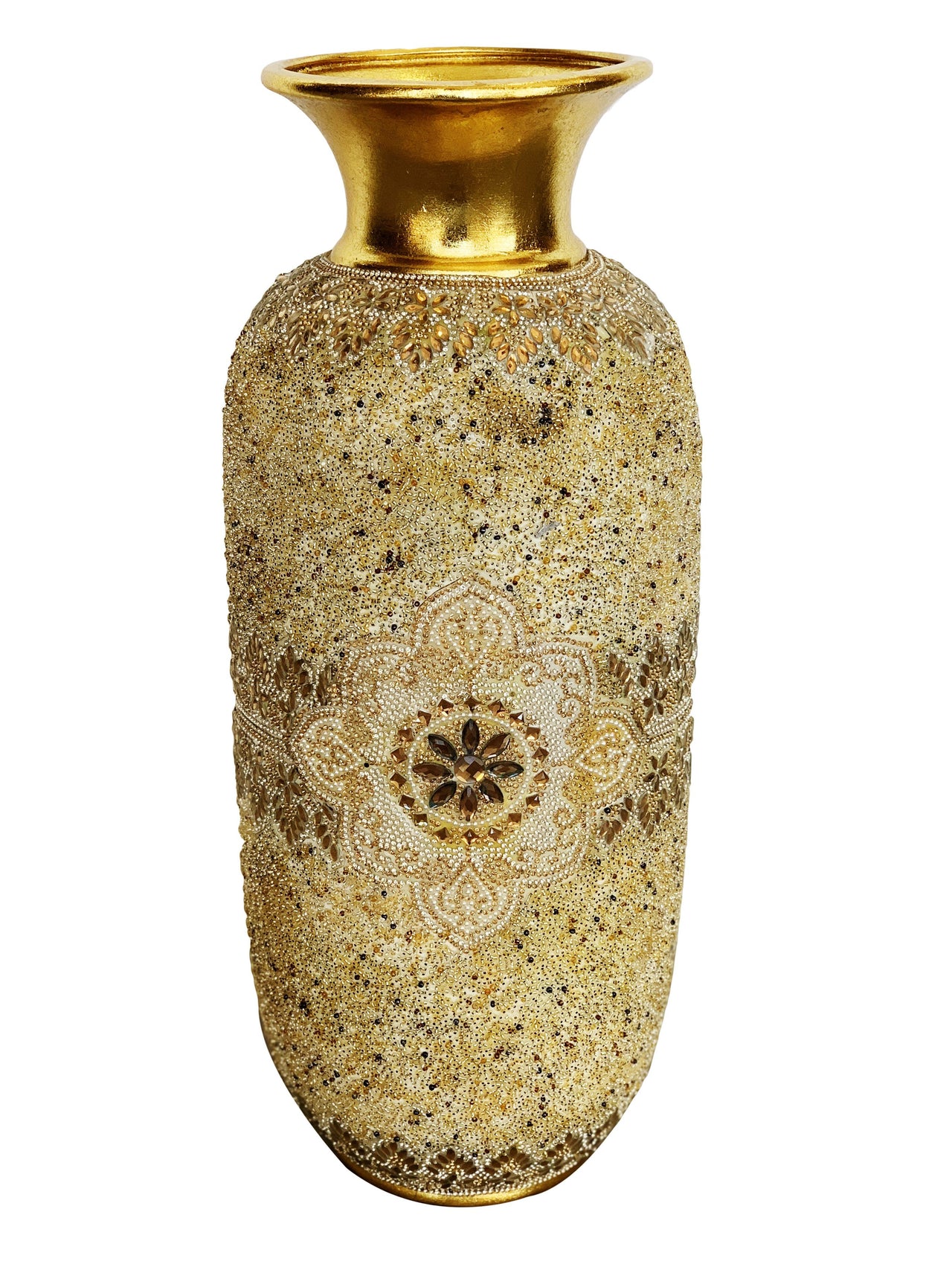 AFD Insculpted Tall Vase Décor AFD WHITE / GOLD / YELLOW 