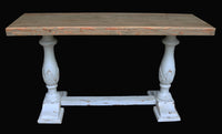 Thumbnail for AFD Farmhouse Winsor Chaulk White Console Table Tables AFD CHALK WHITE / NATURAL 