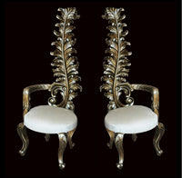 Thumbnail for AFD Platina Italia Leaf Chair Set of 2 Chairs AFD CREAM / PLATINA 