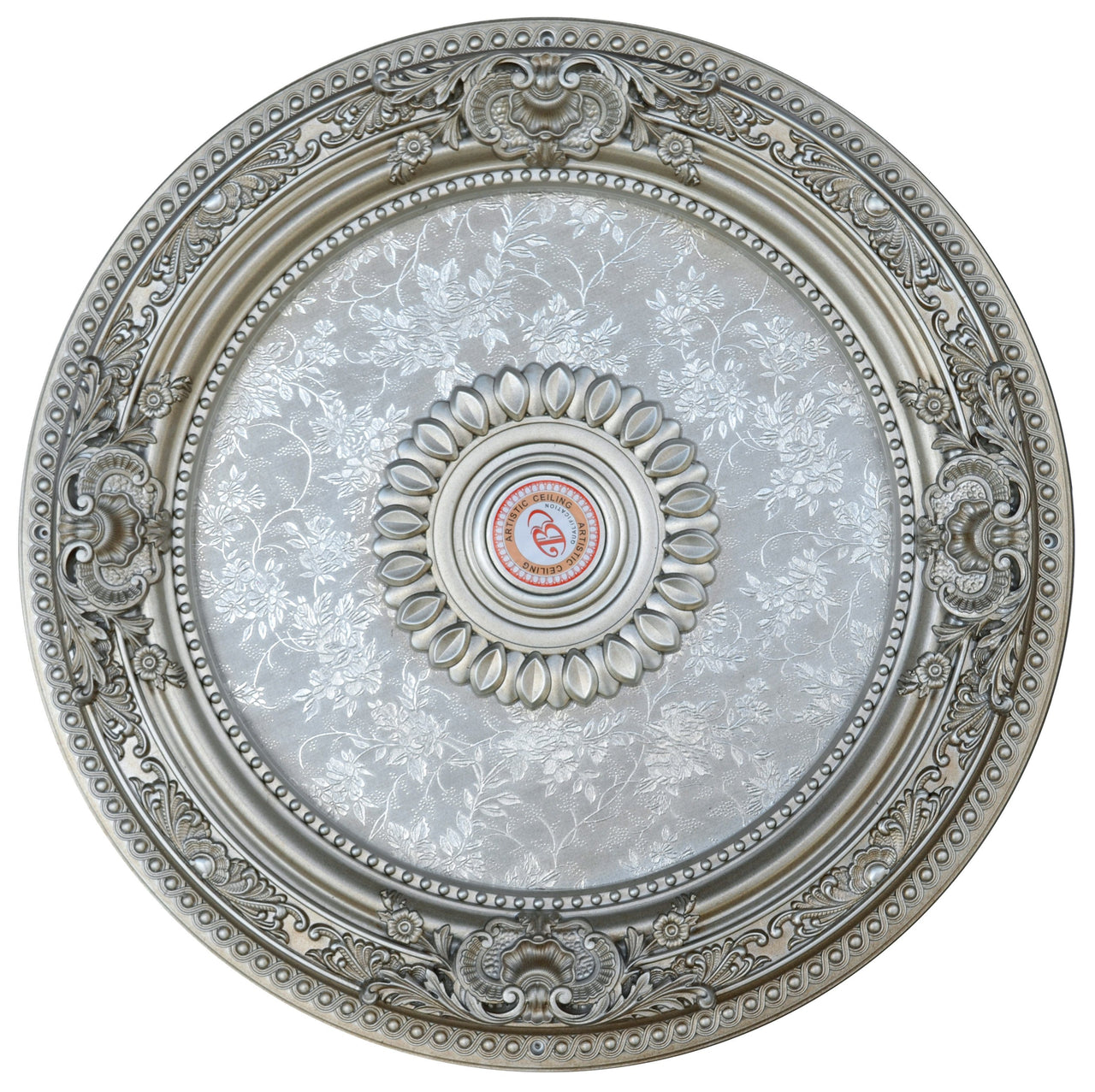 AFD Petite Round Champagne Ceiling Medallion Medallions AFD SILVER 
