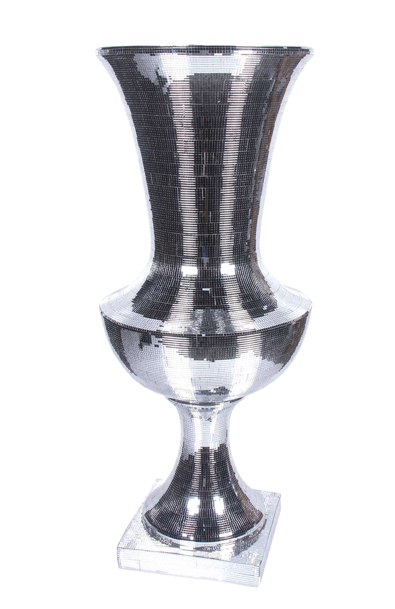 AFD Silver Glass Mosaic Small Vase Décor AFD SILVER 