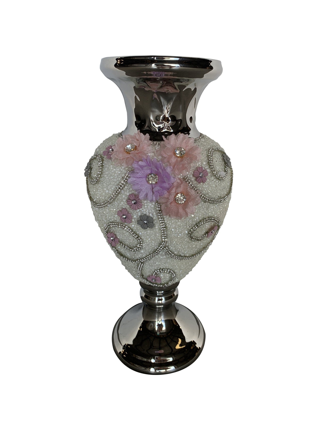 AFD Daisy Silver and Crystal Vase Small Décor AFD MULTICOLORED 