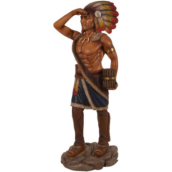 AFD 6ft Tobacco Native American Indian Statuary AFD MULTICOLORED 