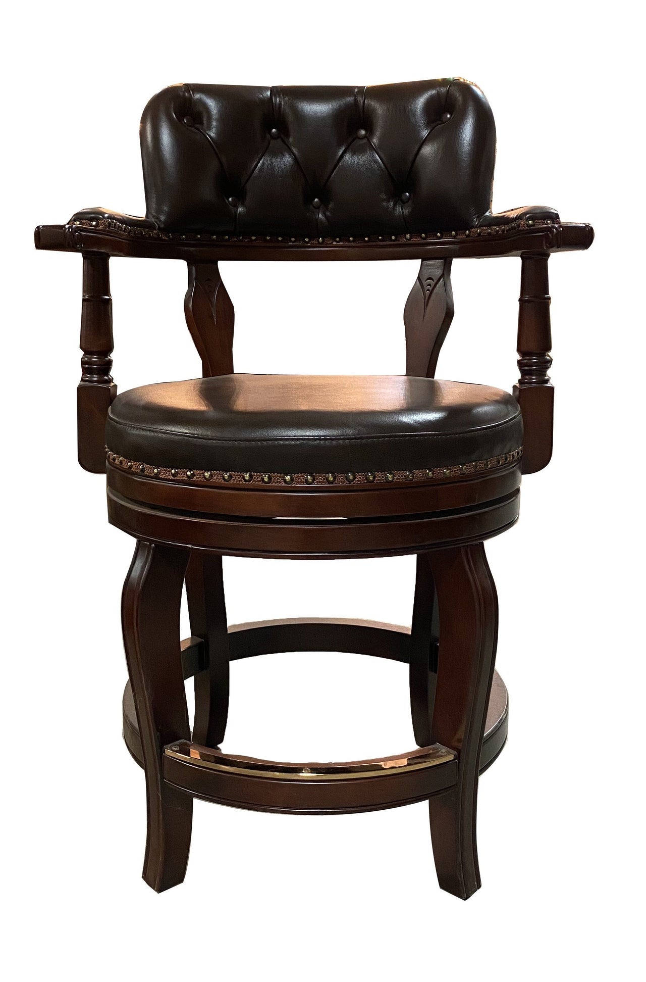 AFD Club Leather Swivel Counter Stool 24 Inches Stools AFD BROWN 