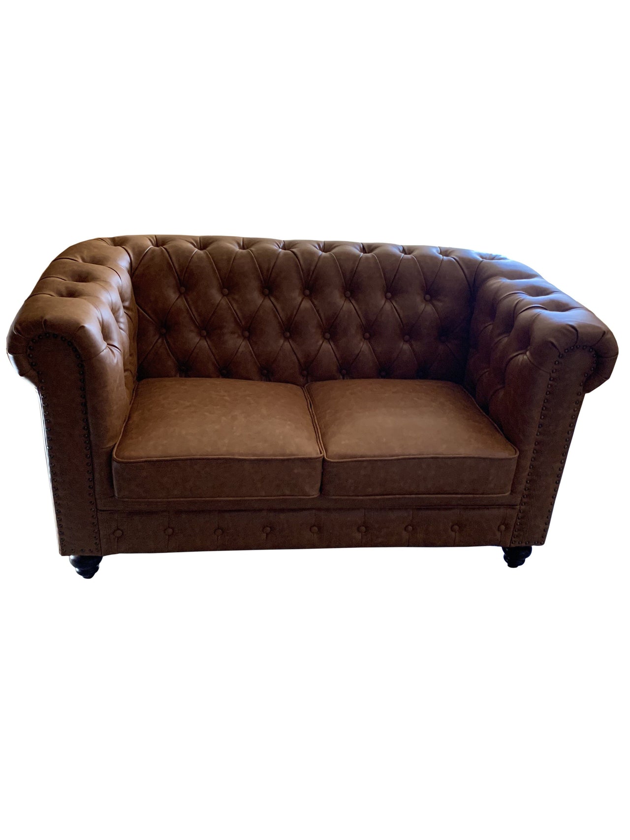 AFD Classic Chesterfield Loveseat Sofa AFD Tan 