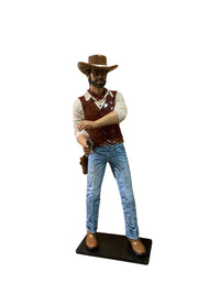 Thumbnail for AFD Gunslinger Cowboy 6ft Statuary AFD Multi Color 
