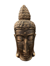 Thumbnail for AFD Long Buddha Head Large Glossy Gold Black Décor AFD GLOSSY GOLD BLACK 
