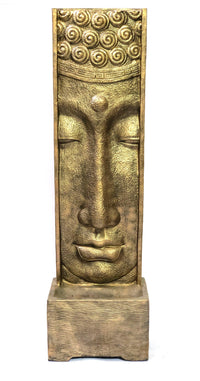 Thumbnail for AFD Long Face Buddha Fountain With Pump Glossy Gold Black Décor AFD GLOSSY GOLD BLACK 