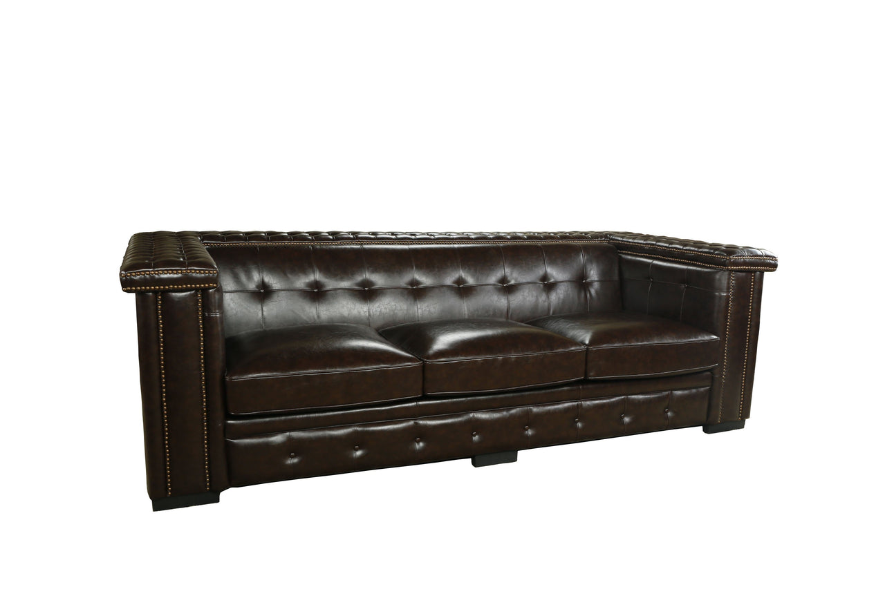 AFD Micro Leather Bench Sofa Sofa AFD Brown 