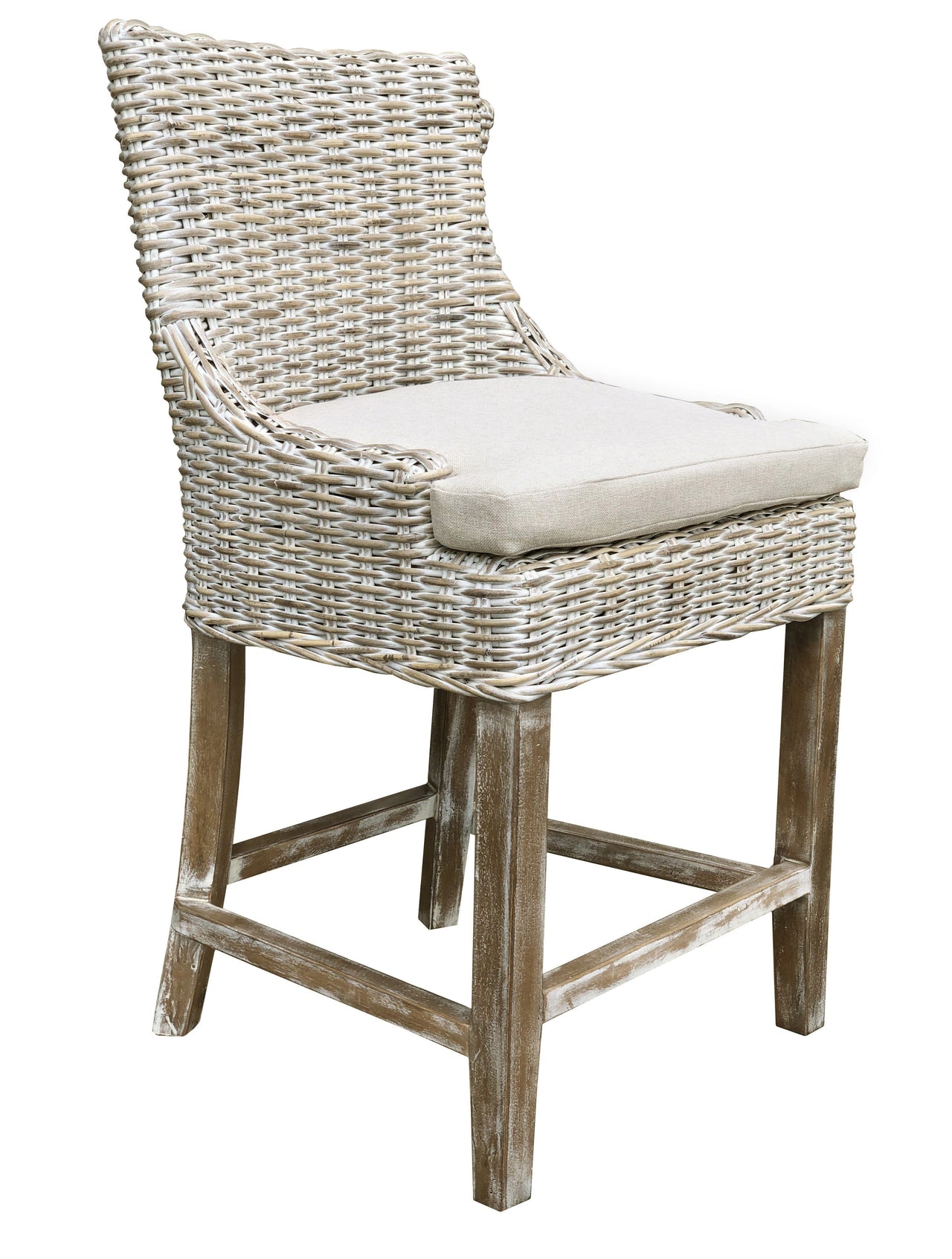 AFD Alfresco Counter Stool Kuba Grey Weave Savannah White Wash Stools AFD White Wash 