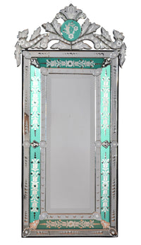 Thumbnail for AFD Striking Venetian Style Mirror With Seafoam Border 47.24