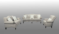 Thumbnail for AFD Vogue Quilted Linen Gray Sofa Set of 3 Sofa AFD GRAY 