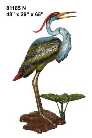 AFD Heron on base Left Special patina Décor AFD Multi Color 