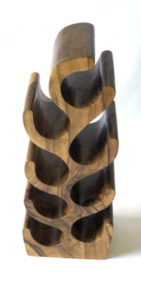Thumbnail for AFD Suar Wood 8 Bottle Wine Holder Natural Finishing Bar and Wine AFD Chocolate-Brown 
