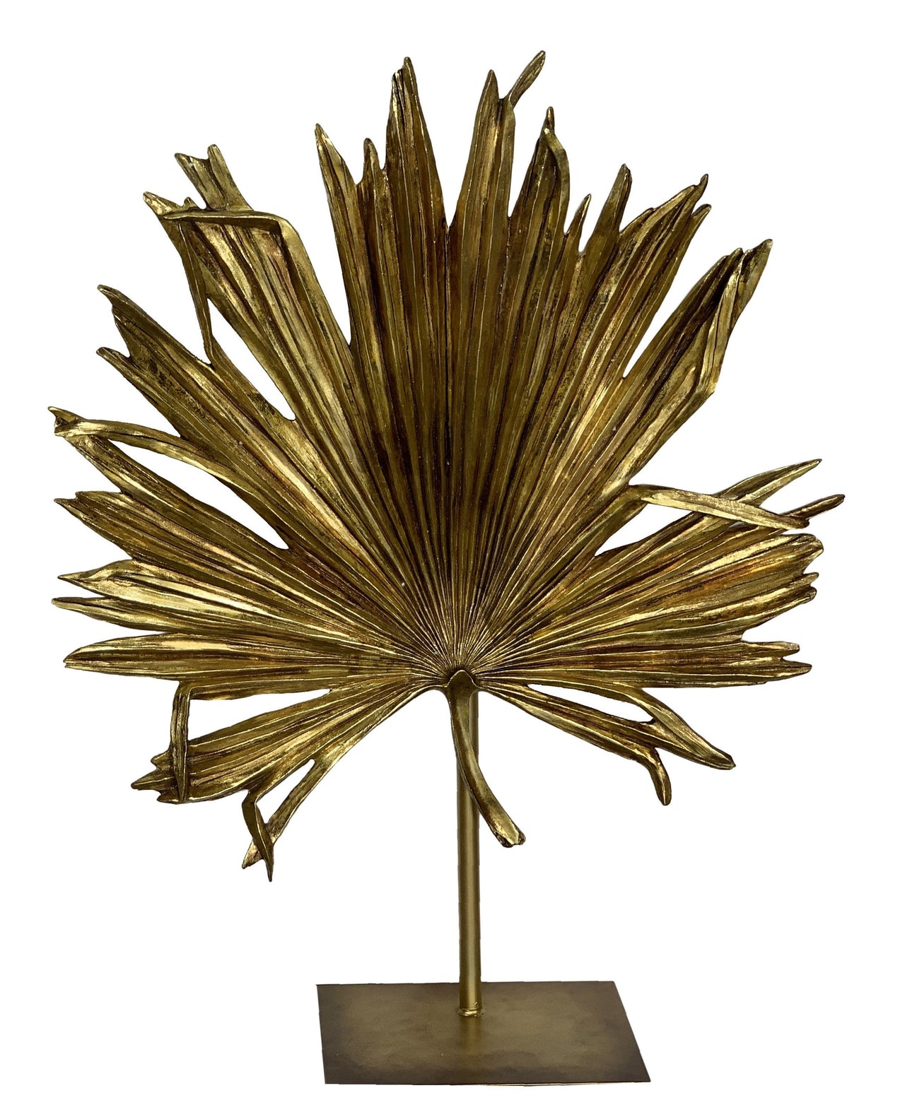 AFD Guilt 26" Palm Leaf Spray on Stand Décor AFD Gold Leaf 