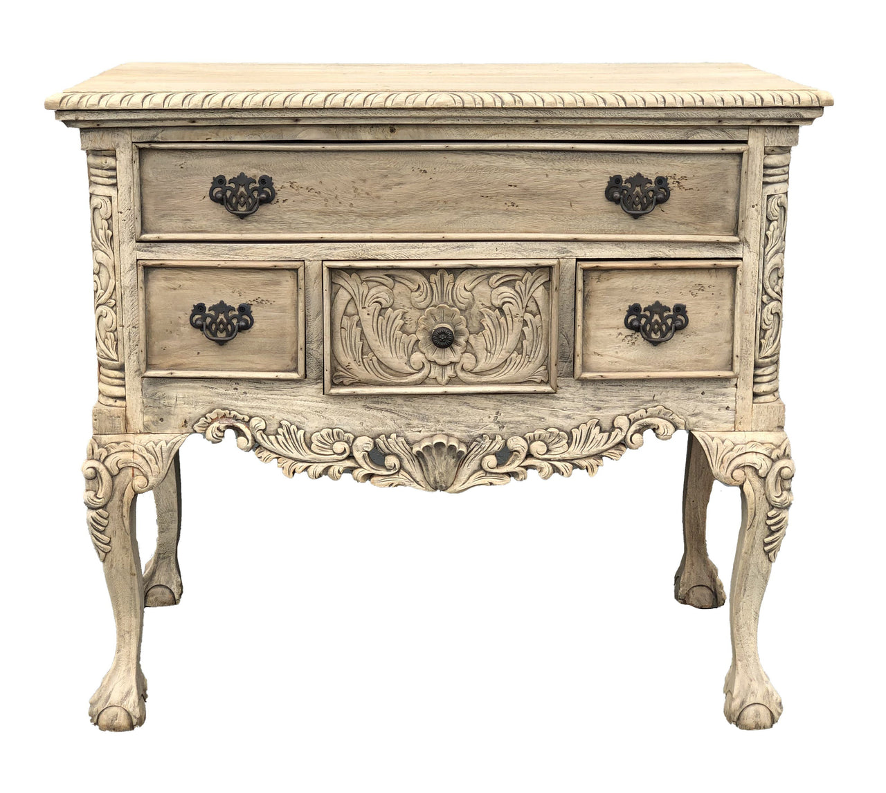AFD Natural Mahognay Large Chippendale Low Boy Furniture AFD Natural 