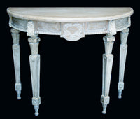 Thumbnail for AFD Mystique Grey Mahogany Demilune Hall Table Tables AFD Grey 