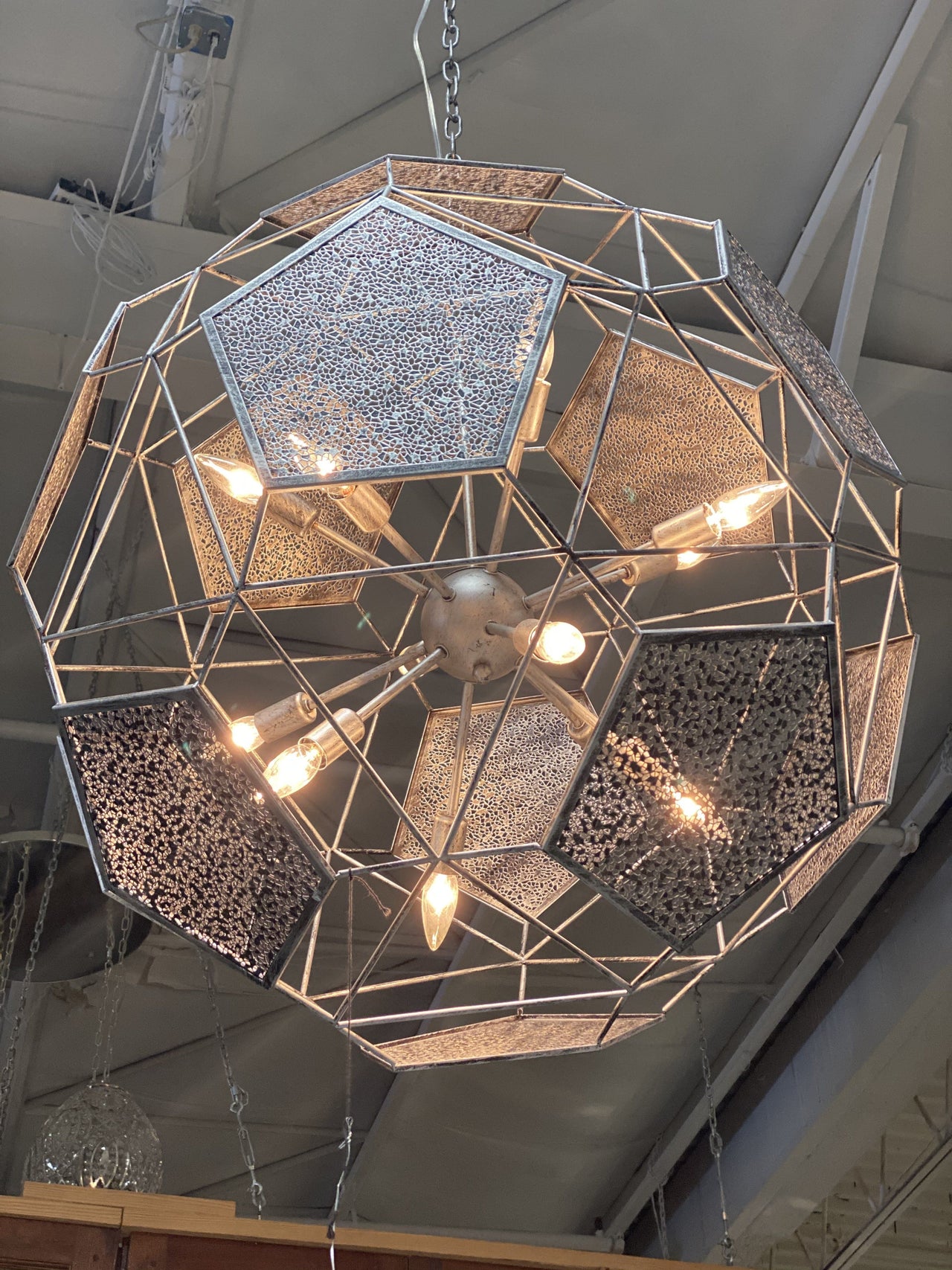 AFD Large Silver Hemisphere 12 Light Lighting AFD Silver 