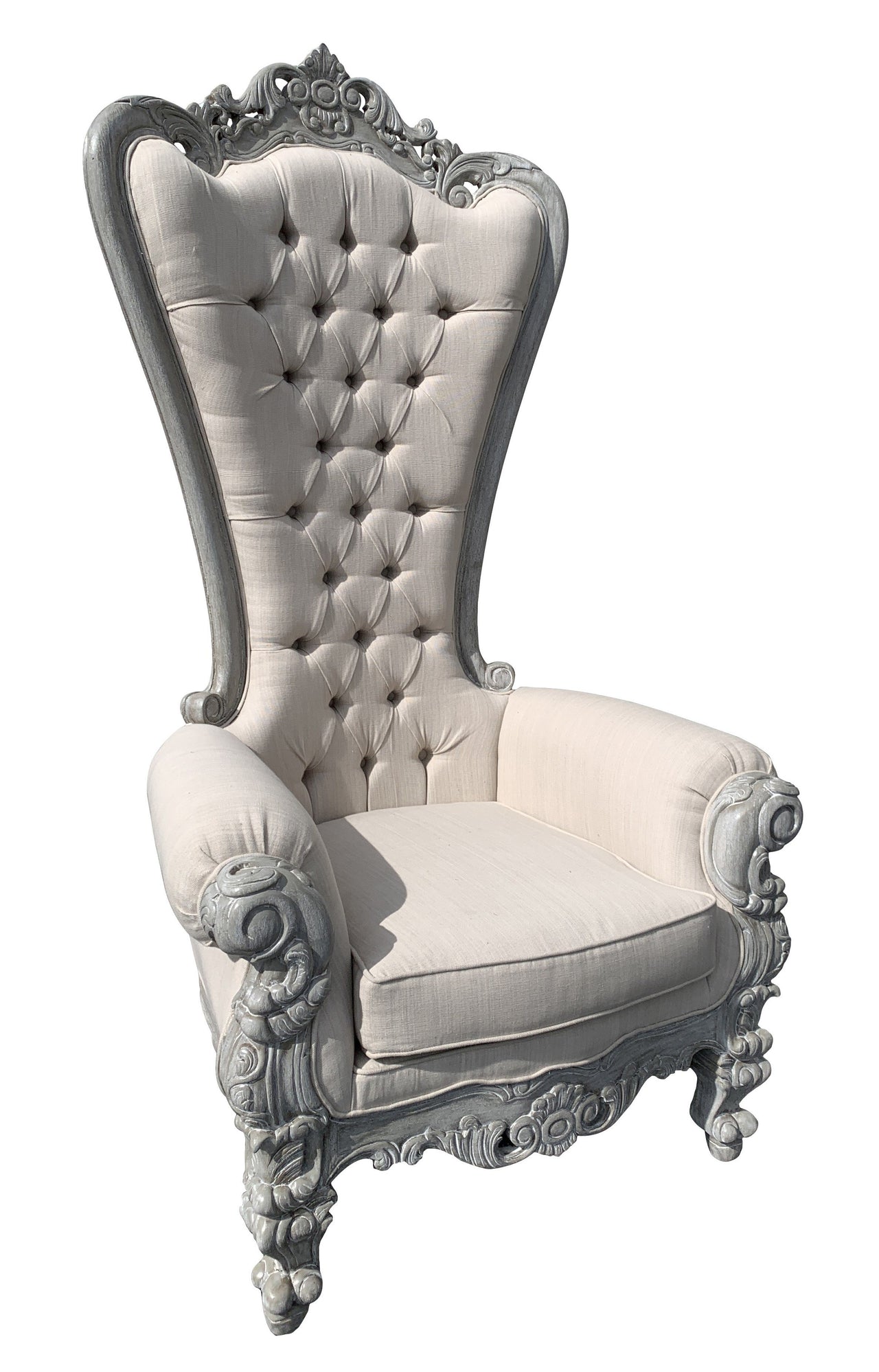 AFD Mystique Continental Linen Queen Chair Chairs AFD Grey 