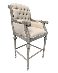 Thumbnail for AFD Mystique Grey Linen Barstool Bar And Game AFD Grey 
