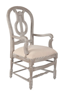 Thumbnail for AFD Mystique Grey Lyre Arm Chair Chairs AFD Grey 