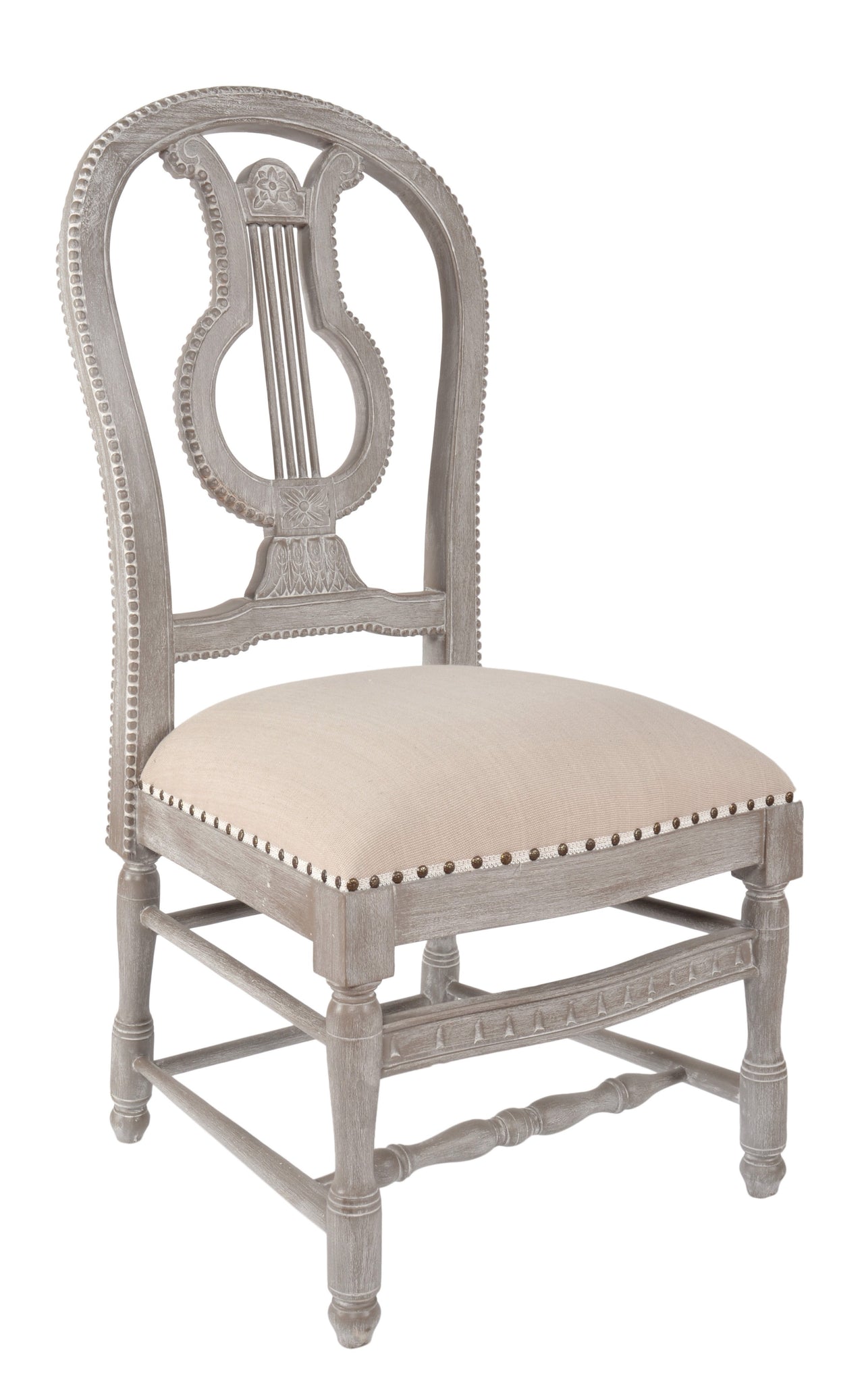 AFD Mystique Grey Lyre Side Chair Chairs AFD Grey 