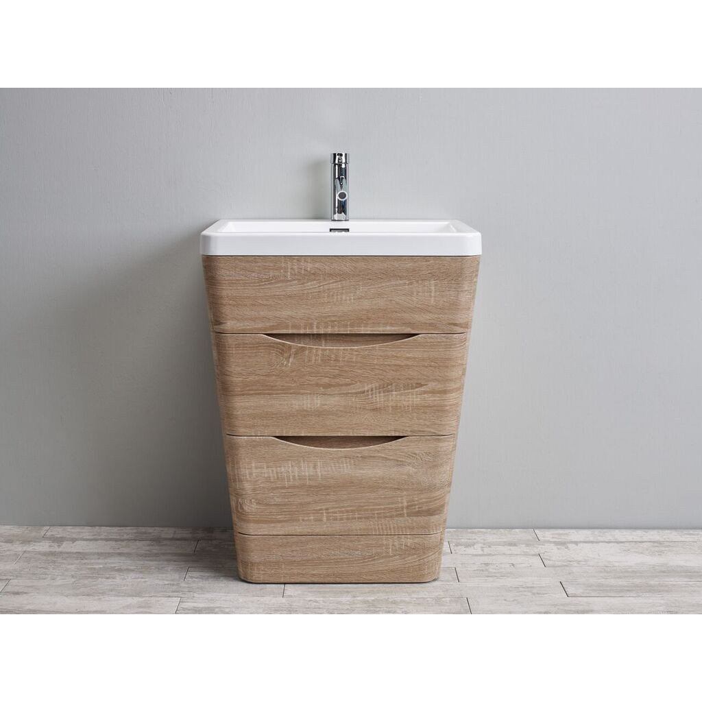 Eviva Victoria 31" White Oak Modern Vanity with White Integrated Acrylic Sink Vanity Eviva 