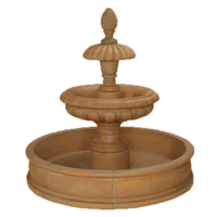 Thumbnail for Fortino Two Tier Pond Outdoor Cast Stone Garden Fountain Fountain Tuscan 